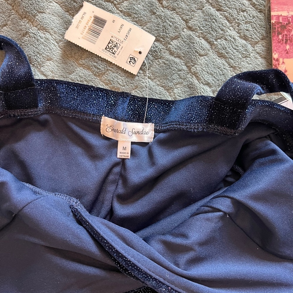Sparkly Midnight Blue Mini Dress - Picture 2 of 2
